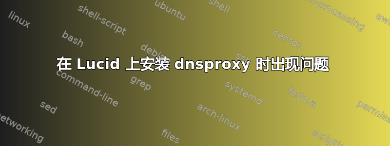 在 Lucid 上安装 dnsproxy 时出现问题