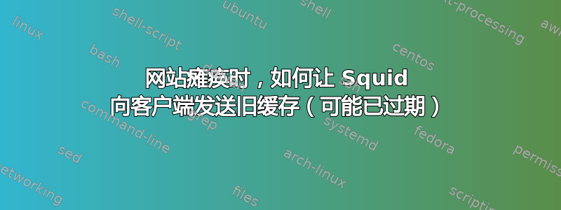 网站瘫痪时，如何让 Squid 向客户端发送旧缓存（可能已过期）