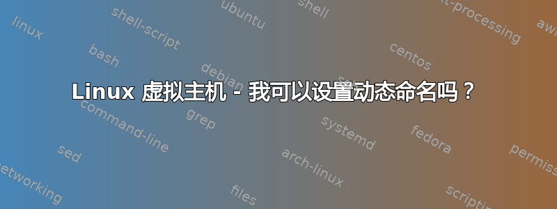 Linux 虚拟主机 - 我可以设置动态命名吗？