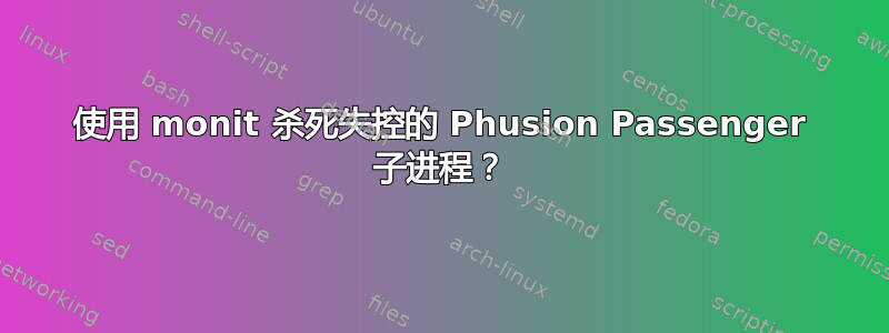 使用 monit 杀死失控的 Phusion Passenger 子进程？