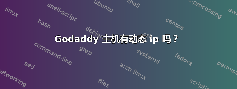 Godaddy 主机有动态 ip 吗？