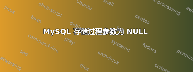 MySQL 存储过程参数为 NULL