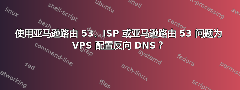 使用亚马逊路由 53、ISP 或亚马逊路由 53 问题为 VPS 配置反向 DNS？