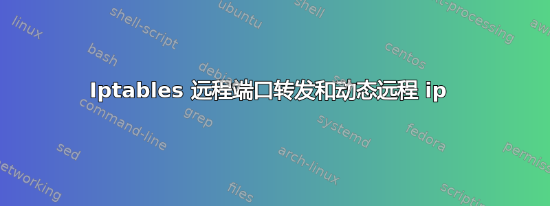 Iptables 远程端口转发和动态远程 ip 