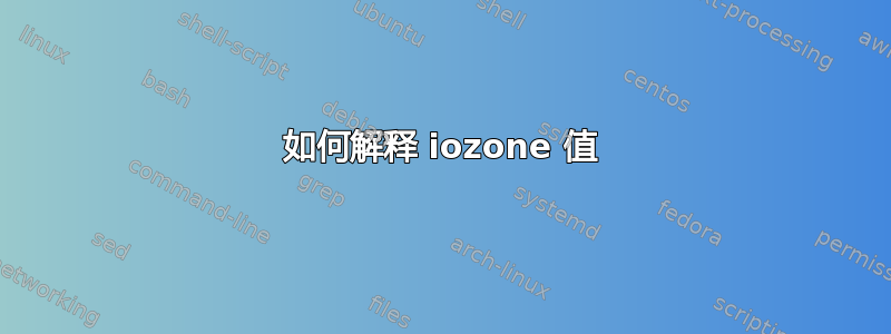 如何解释 iozone 值