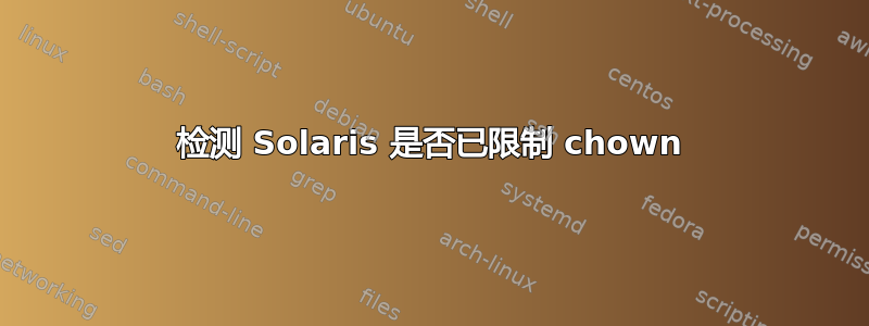 检测 Solaris 是否已限制 chown