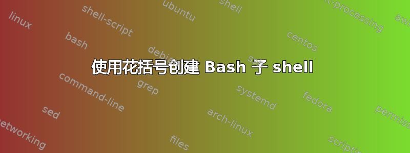 使用花括号创建 Bash 子 shell