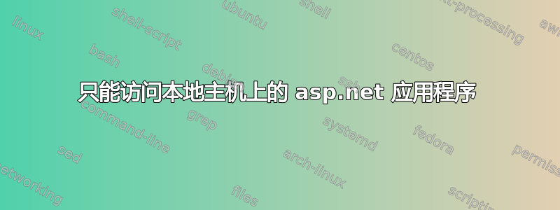 只能访问本地主机上的 asp.net 应用程序