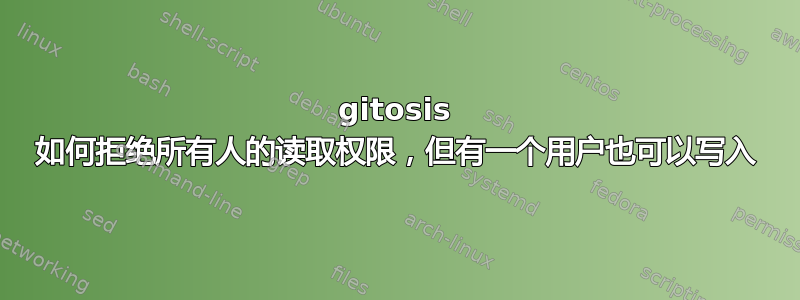 gitosis 如何拒绝所有人的读取权限，但有一个用户也可以写入