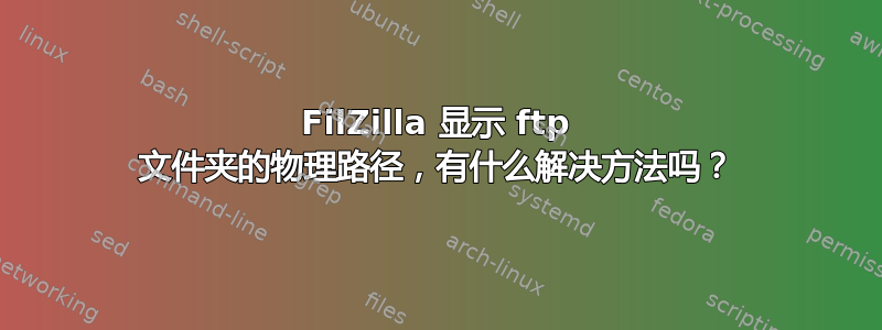 FilZilla 显示 ftp 文件夹的物理路径，有什么解决方法吗？