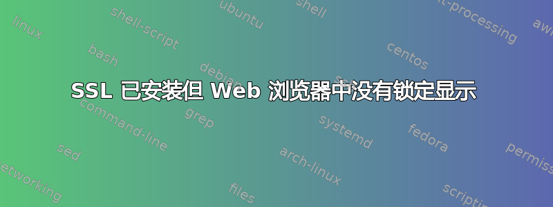 SSL 已安装但 Web 浏览器中没有锁定显示