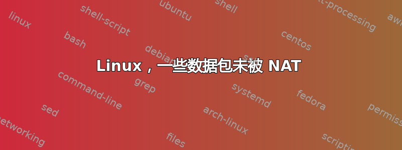 Linux，一些数据包未被 NAT