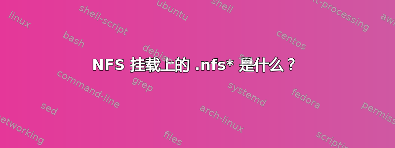 NFS 挂载上的 .nfs* 是什么？