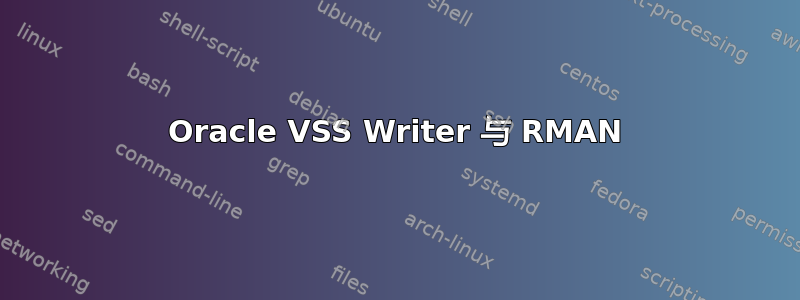 Oracle VSS Writer 与 RMAN