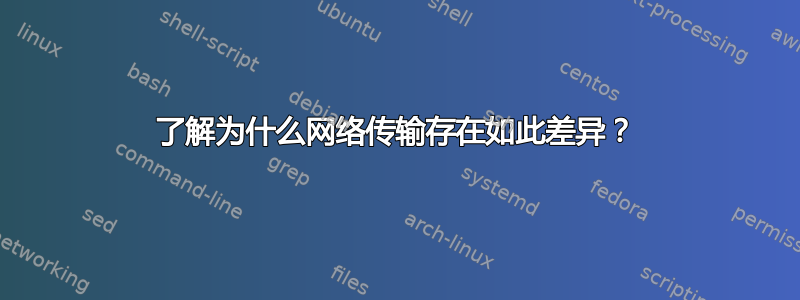 了解为什么网络传输存在如此差异？