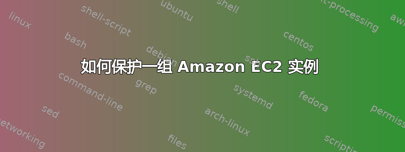 如何保护一组 Amazon EC2 实例