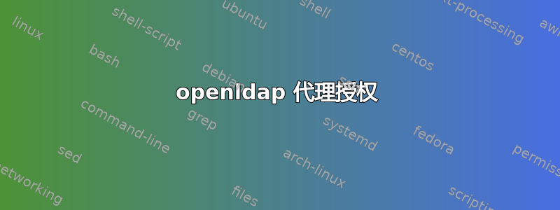 openldap 代理授权