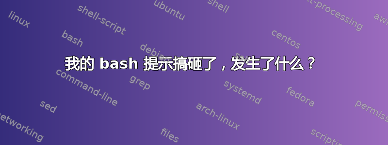 我的 bash 提示搞砸了，发生了什么？