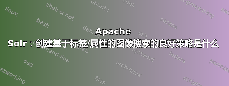 Apache Solr：创建基于标签/属性的图像搜索的良好策略是什么