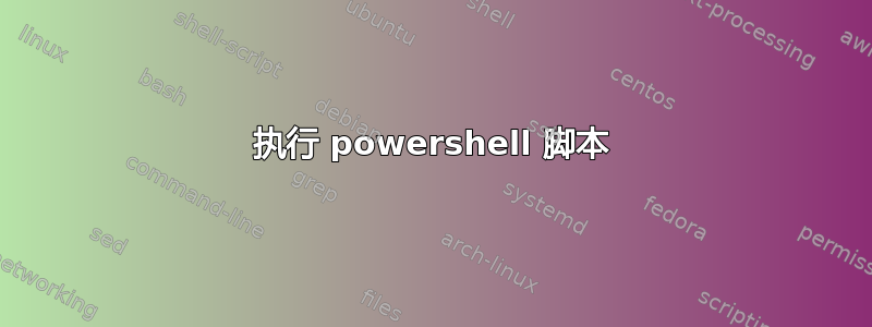 执行 powershell 脚本