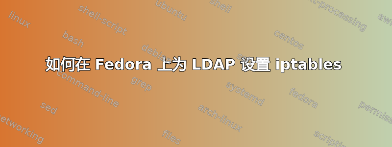 如何在 Fedora 上为 LDAP 设置 iptables