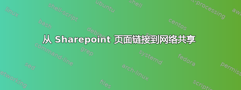 从 Sharepoint 页面链接到网络共享