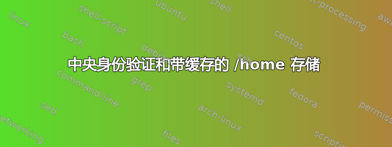 中央身份验证和带缓存的 /home 存储