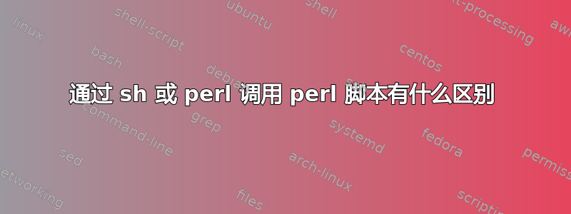 通过 sh 或 perl 调用 perl 脚本有什么区别