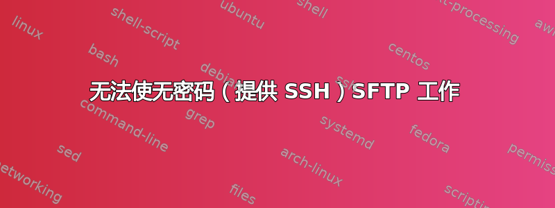 无法使无密码（提供 SSH）SFTP 工作