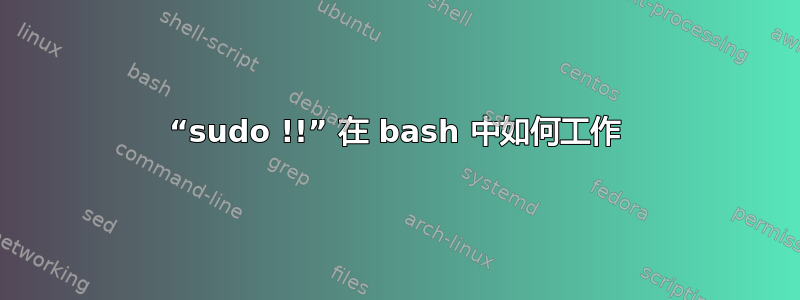 “sudo !!” 在 bash 中如何工作