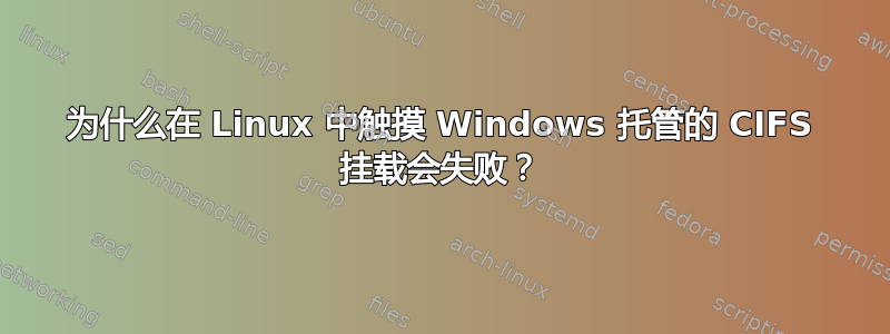 为什么在 Linux 中触摸 Windows 托管的 CIFS 挂载会失败？