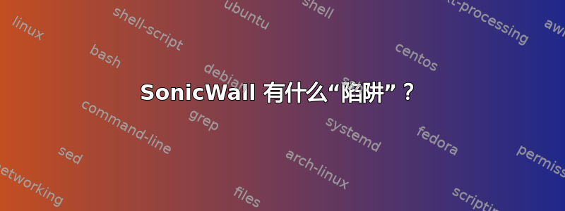 SonicWall 有什么“陷阱”？