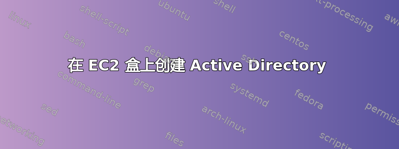 在 EC2 盒上创建 Active Directory