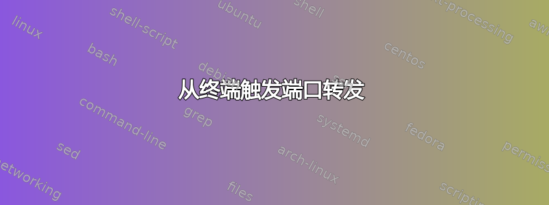 从终端触发端口转发