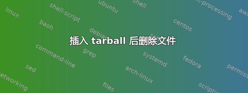 插入 tarball 后删除文件