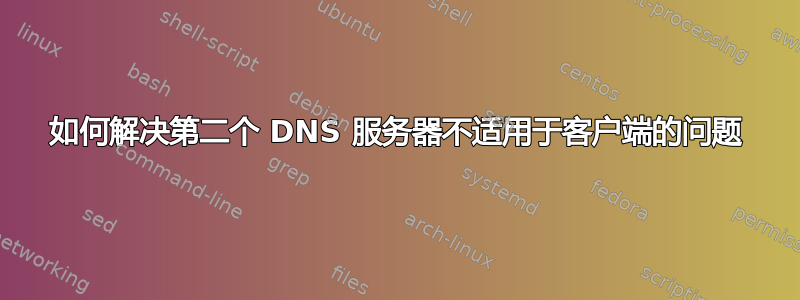 如何解决第二个 DNS 服务器不适用于客户端的问题