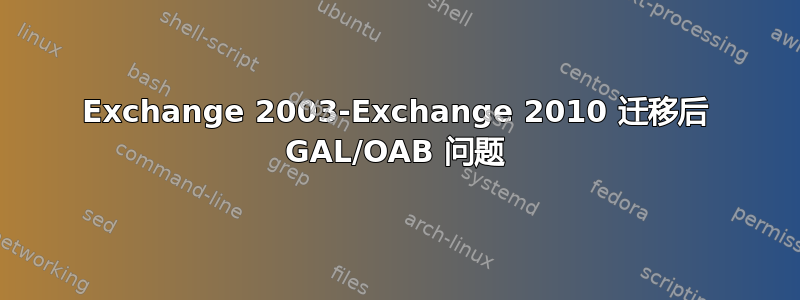 Exchange 2003-Exchange 2010 迁移后 GAL/OAB 问题