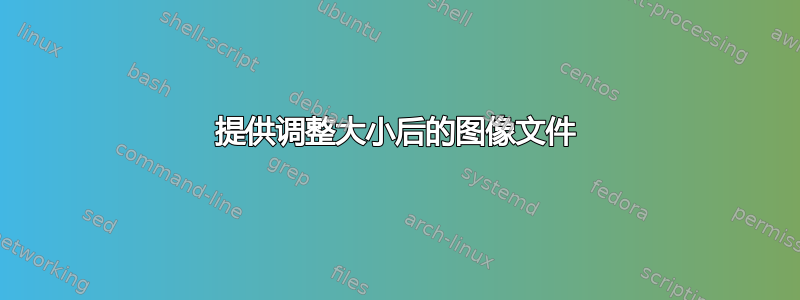 提供调整大小后的图像文件