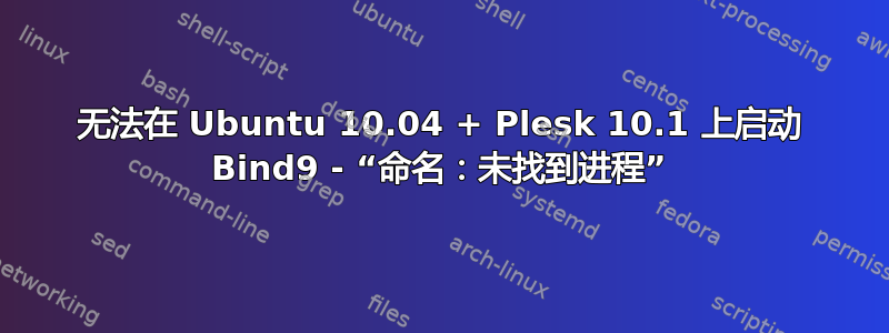 无法在 Ubuntu 10.04 + Plesk 10.1 上启动 Bind9 - “命名：未找到进程”