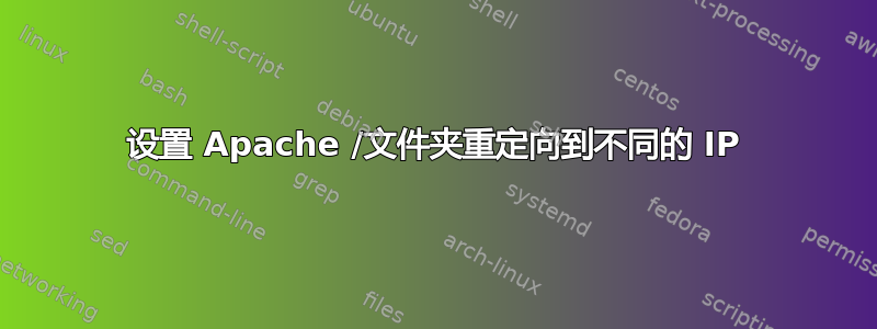 设置 Apache /文件夹重定向到不同的 IP