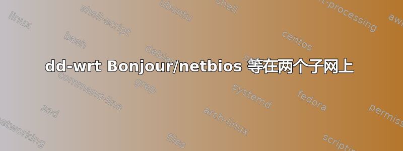 dd-wrt ​​Bonjour/netbios 等在两个子网上