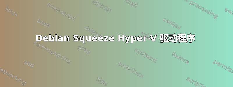 Debian Squeeze Hyper-V 驱动程序