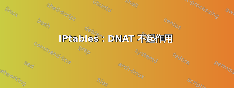 IPtables：DNAT 不起作用