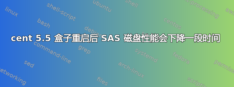 cent 5.5 盒子重启后 SAS 磁盘性能会下降一段时间