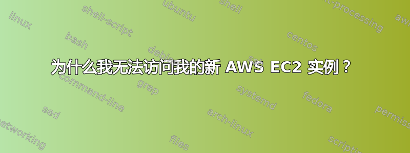 为什么我无法访问我的新 AWS EC2 实例？