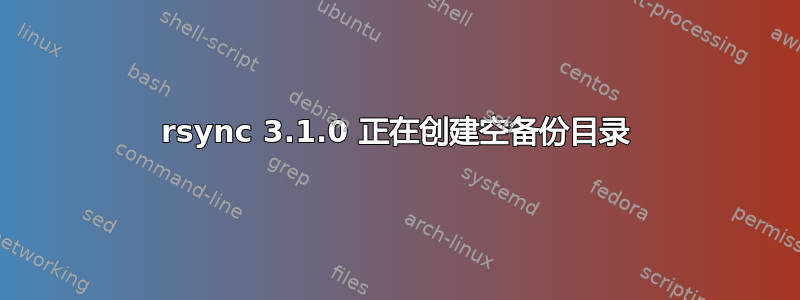 rsync 3.1.0 正在创建空备份目录