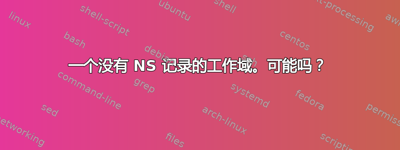 一个没有 NS 记录的工作域。可能吗？