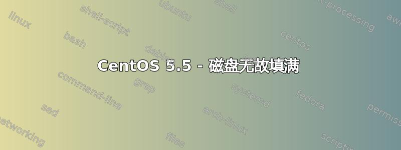 CentOS 5.5 - 磁盘无故填满