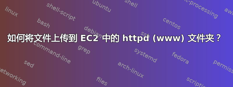 如何将文件上传到 EC2 中的 httpd (www) 文件夹？