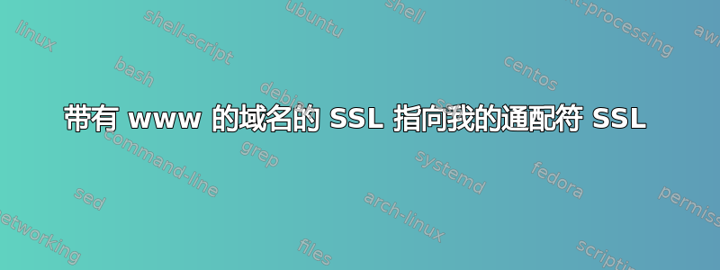 带有 www 的域名的 SSL 指向我的通配符 SSL